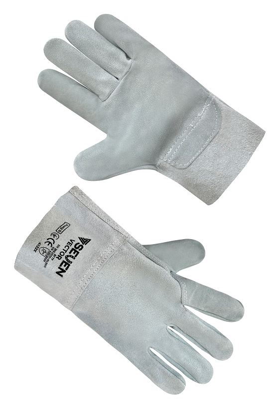 Рукавиця Крага без підкладки сіра коротка SEVEN VECTOR, 10 р. 69259